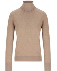 Max Mara - Elbow-Patch Roll-Neck Sweater - Lyst