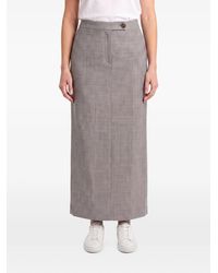 Brunello Cucinelli - Light Wool Pencil Skirt - Lyst