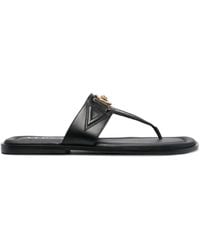 Versace - Leather Slides - Lyst