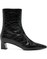 Giuseppe Zanotti - Crocodile-Effect Block-Heel Boots - Lyst