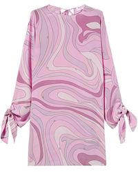 PUCCI - Abstract-Pattern Print Mini Dress - Lyst