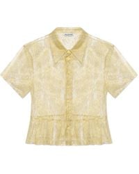 Munthe - Bustona Floral-Lace Ruffled Blouse - Lyst