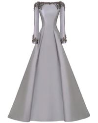 Gemy Maalouf - Beaded Mikado Dress - Lyst