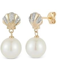 Mateo - Orecchini Petite Venus Con Perle E Diamanti - Lyst