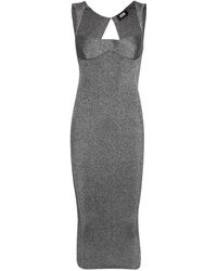 Gcds - Lurex-detail Ribbed Maxi Dress - Lyst