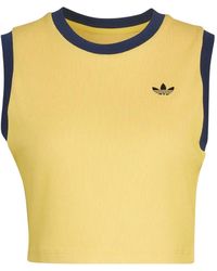 adidas - Logo-Embroidered Tank Top - Lyst