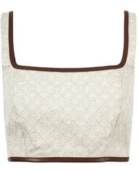 CASABLANCA - ジオメトリックパターン スクエアネック トップ - Lyst