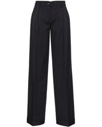 Pinko - Wide-Leg Trousers With Pleated Front - Lyst