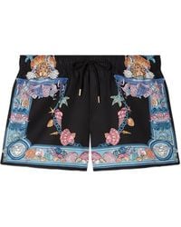 Versace - Coral Theatre Swim Shorts - Lyst
