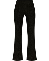 Ganni - High-Rise Flared-Leg Trousers - Lyst