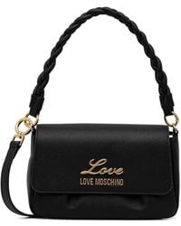Love Moschino - Braided-Handle Logo-Detail Tote Bag - Lyst