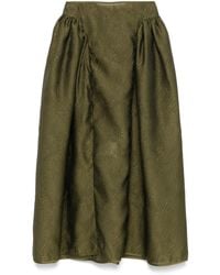 Cecilie Bahnsen - Textured Midi Skirt - Lyst