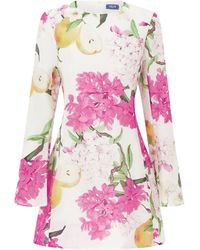 LEO LIN - Vestido corto Suzanne con motivo floral - Lyst
