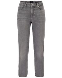 7 For All Mankind - Jean Calie À Coupe Droite - Lyst