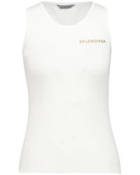 Balenciaga - Cotton Blend Tank Top - Lyst