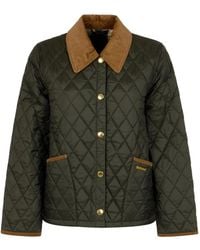 Barbour - Corduroy-Collar Qwuilted Jacket - Lyst