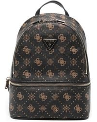 Guess - Monogram-Pattern Zip-Fastening Backpack - Lyst