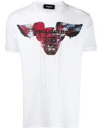 DSquared² Logo Printed T-shirt - White