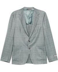 Canali - Blazer À Carreaux - Lyst