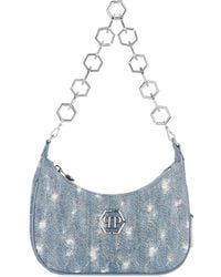 Philipp Plein - モノグラム ダメージ デニムショルダーバッグ - Lyst