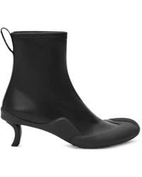 Loewe - The Dive Leather Kitten-Heel Boots - Lyst