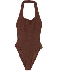 Hunza G - Sandy Halterneck Swimsuit - Lyst