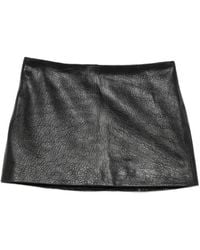 Manokhi - Crinkled-Finish Leather Mini Skirt - Lyst