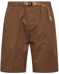White Sand - Belted-Waist Shorts - Lyst