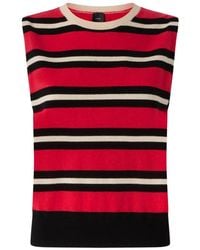 Pinko - Striped Knitted Vest - Lyst