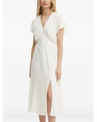 BOSS - Robe Mi-Longue À Col V - Lyst