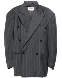 Hed Mayner - Striped Double-breasted Blazer - Lyst