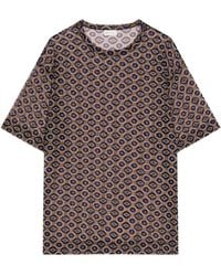 Dries Van Noten - Semi-Transparentes Top Mit Geometrischem Print - Lyst
