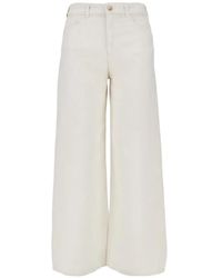 Emporio Armani - J33 Wide-Leg Cropped Jeans - Lyst