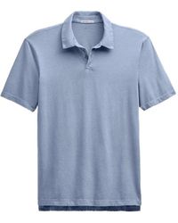 James Perse - Suede-Effect Jersey Polo Shirt - Lyst