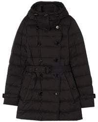 Burberry - Short Nylon Audley Puffer Coat - Lyst