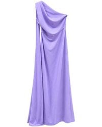 Solace London - Demi One-Shoulder Draped Maxi Dress - Lyst