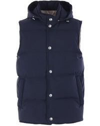 Eleventy - Chaleco Con Capucha Y Botones - Lyst
