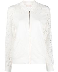 Liu Jo - Broderie-anglaise Bomber Jacket - Lyst