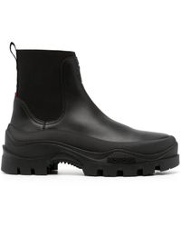 Moncler - Chunky-sole Leather Ankle Boots - Lyst