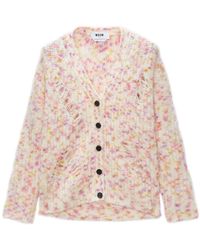 MSGM - Cardigan Im Distressed-Look - Lyst