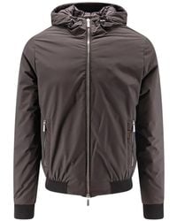 Moorer - Ribbed-Trim Hooded Jacket - Lyst