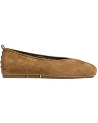 Ash - Breeze Suede Stud-Embellished Fur-Trim Ballet Flats - Lyst