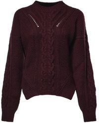 Dondup - Cable-Knit Pointelle-Trim Sweater - Lyst