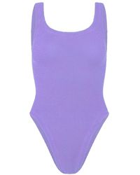 Hunza G - + Net Sustain Seersucker Swimsuit - Lyst
