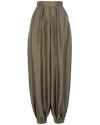 MANURI - Pantalon En Soie Bazar À Design Plissé - Lyst