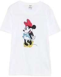 Liu Jo - X Disney Minnie Mouse Rhinestone-Embellished T-Shirt - Lyst