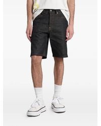 Evisu - Seagull-Print Denim Shorts - Lyst