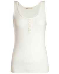 12 STOREEZ - Phoebe Ribbed Tank Top - Lyst