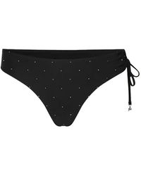 KARL LAGERFELD - Rhinestone-Embellished Bikini Bottoms - Lyst