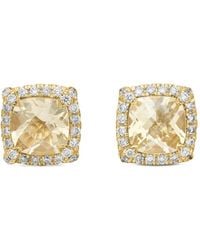 David Yurman - 18Kt Petite Chatelaine Citrine And Diamond Stud Earrings (5Mm) - Lyst